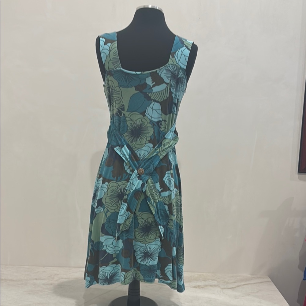FLOUNCE Vintage TBD Floral Midi Dress L – Custom Tank Straps Size L - Picture 4 of 11